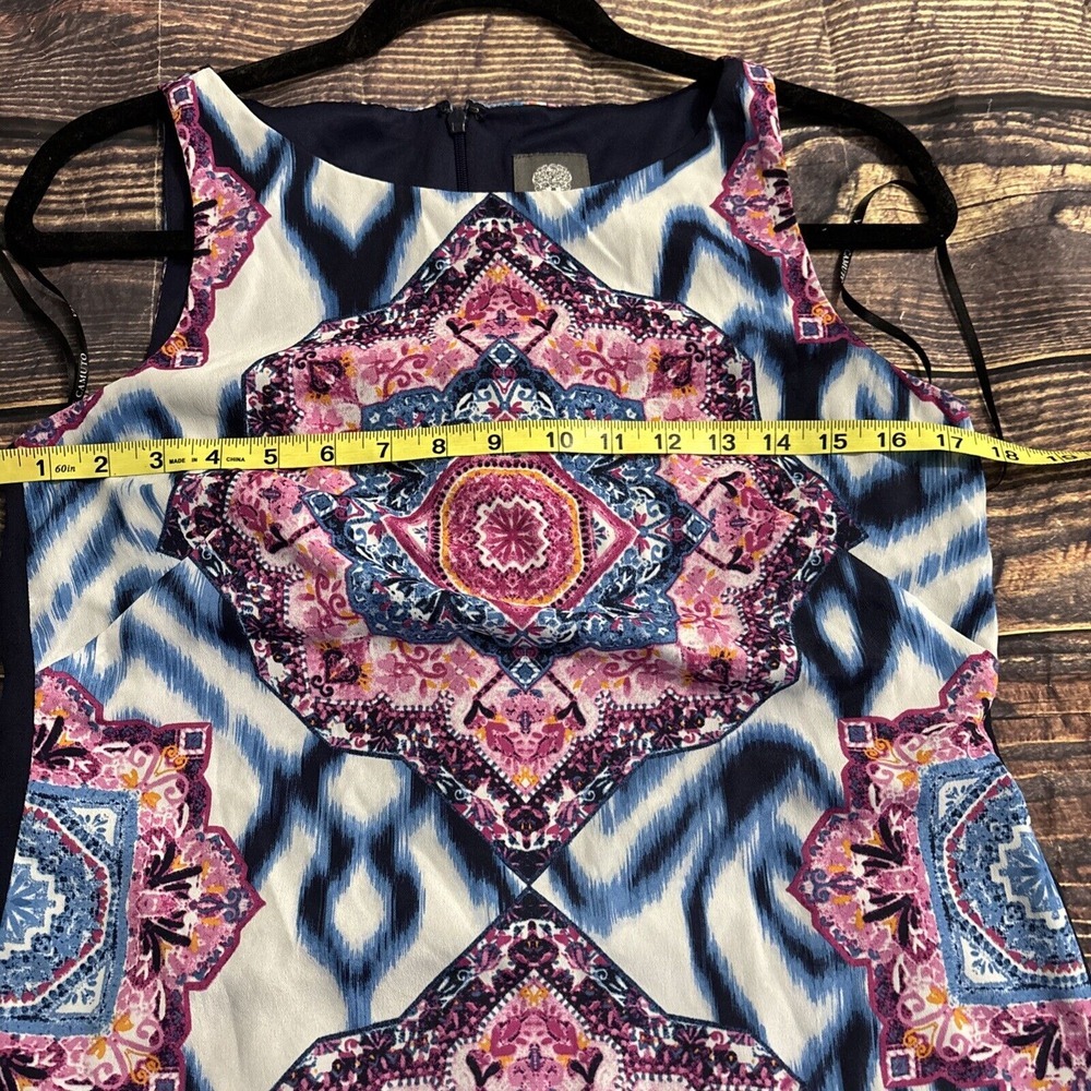 Vince Camuto Sleeveless Floral Sheath Dress Size 4 Lined Polyester - Picture 3 of 7